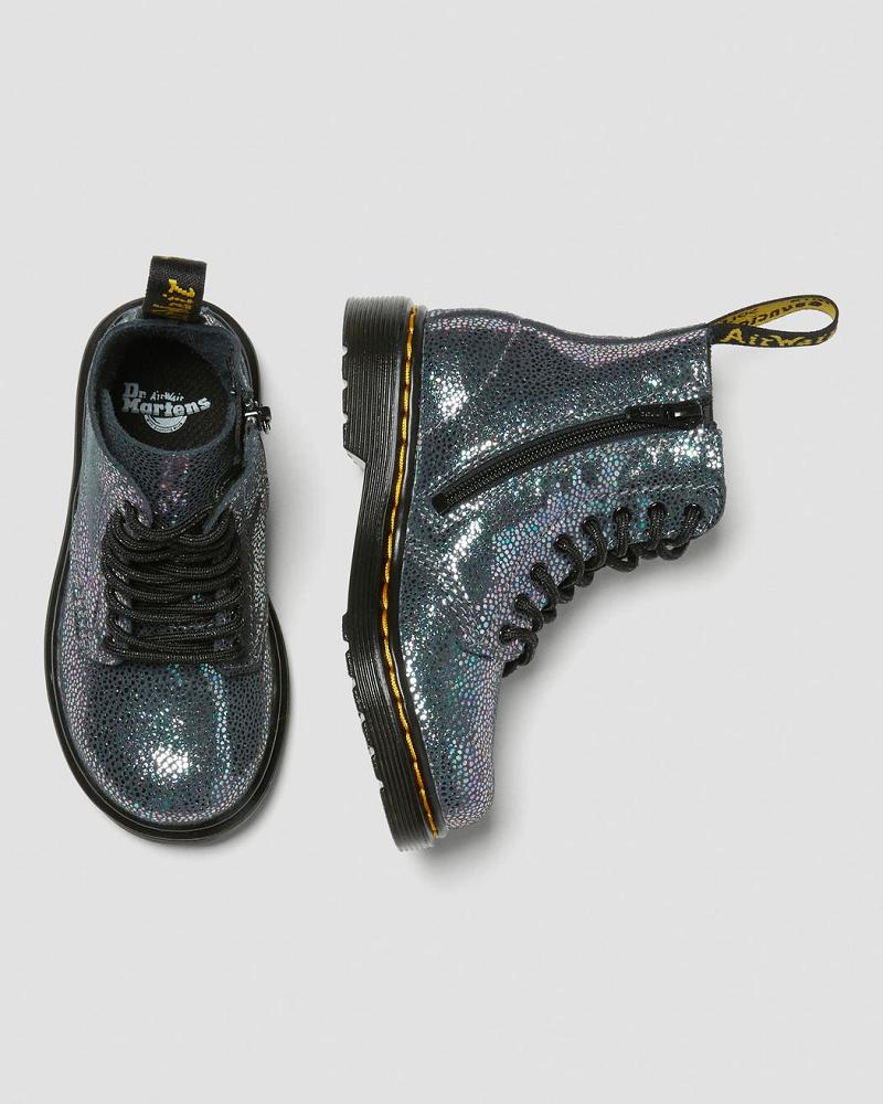 Dr Martens Toddler 1460 Pascal Iridescent Veterlaarzen Kinderen Metal | NL 126JPQ